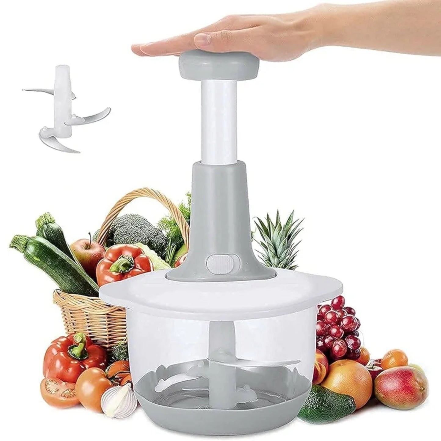 Manual Hand-Pulled Speedy Chopper – Large Capacity ( 2000ML ) for Effortless Food Prep