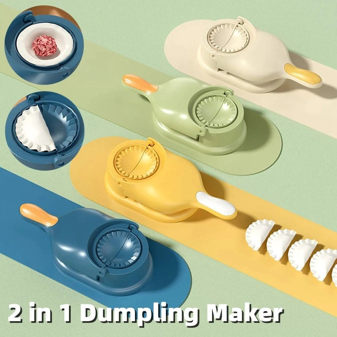 2-in-1 Manual Samosa & Dumpling Maker – Fast & Easy Kitchen Mould for Dumplings, Ravioli, Pastries & Baking